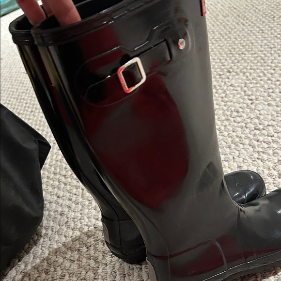 Hunter Kids Black Rain Boots - Picture 3 of 5